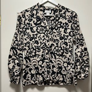 Charter Club 100% Linen V-neck Button-up Shirt